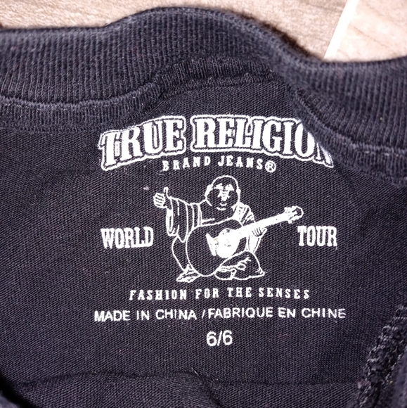 True Religion | Kids Logo T Shirt Size 6 - Picture 3 of 5